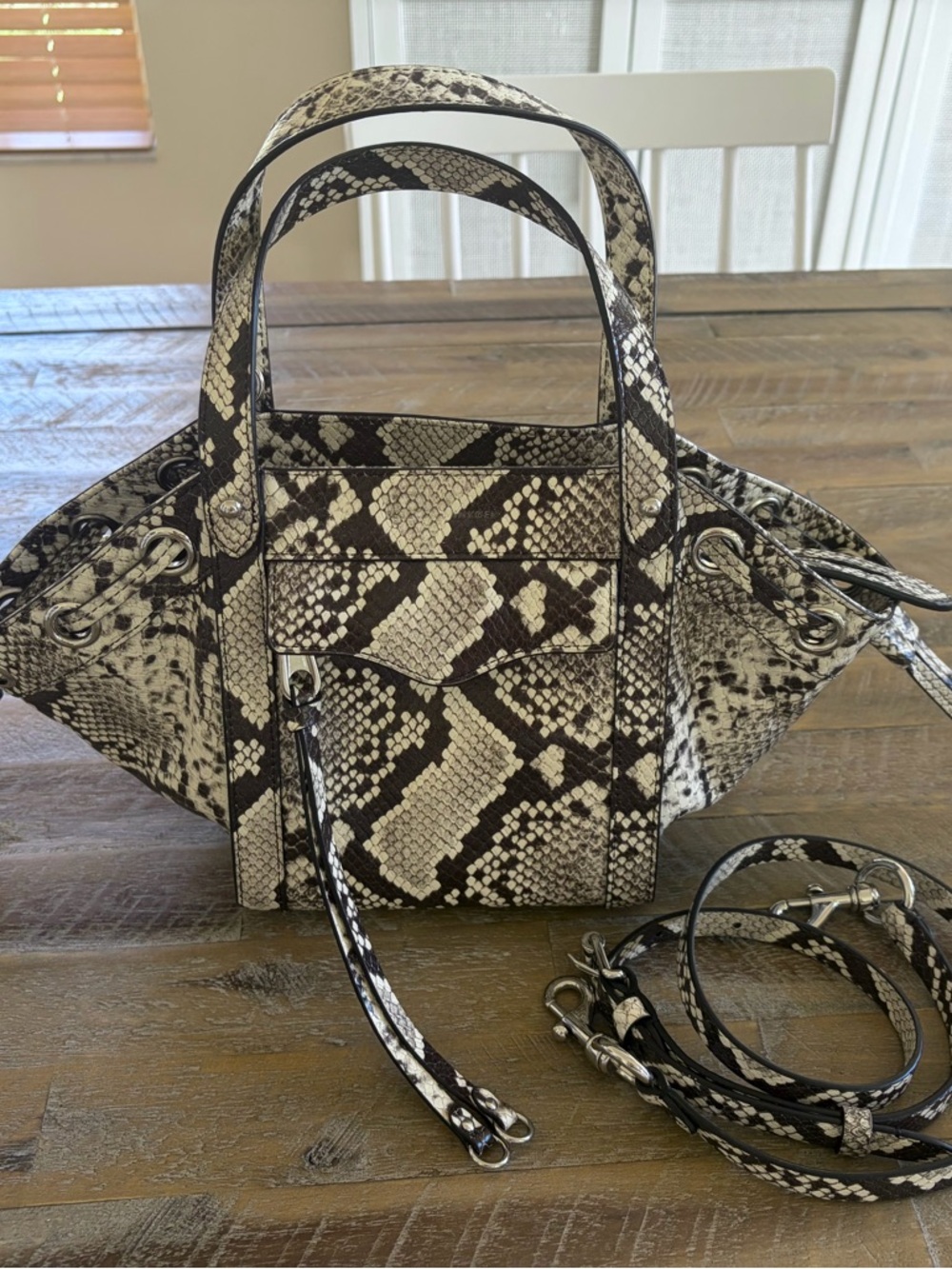 Rebecca Minkoff Snake Print Satchel